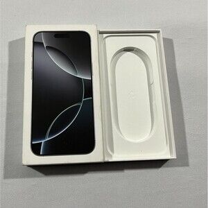 BOX ONLY Apple iPhone 16 Pro MAX White Titanium 256gb A3084 MYW43LL/A